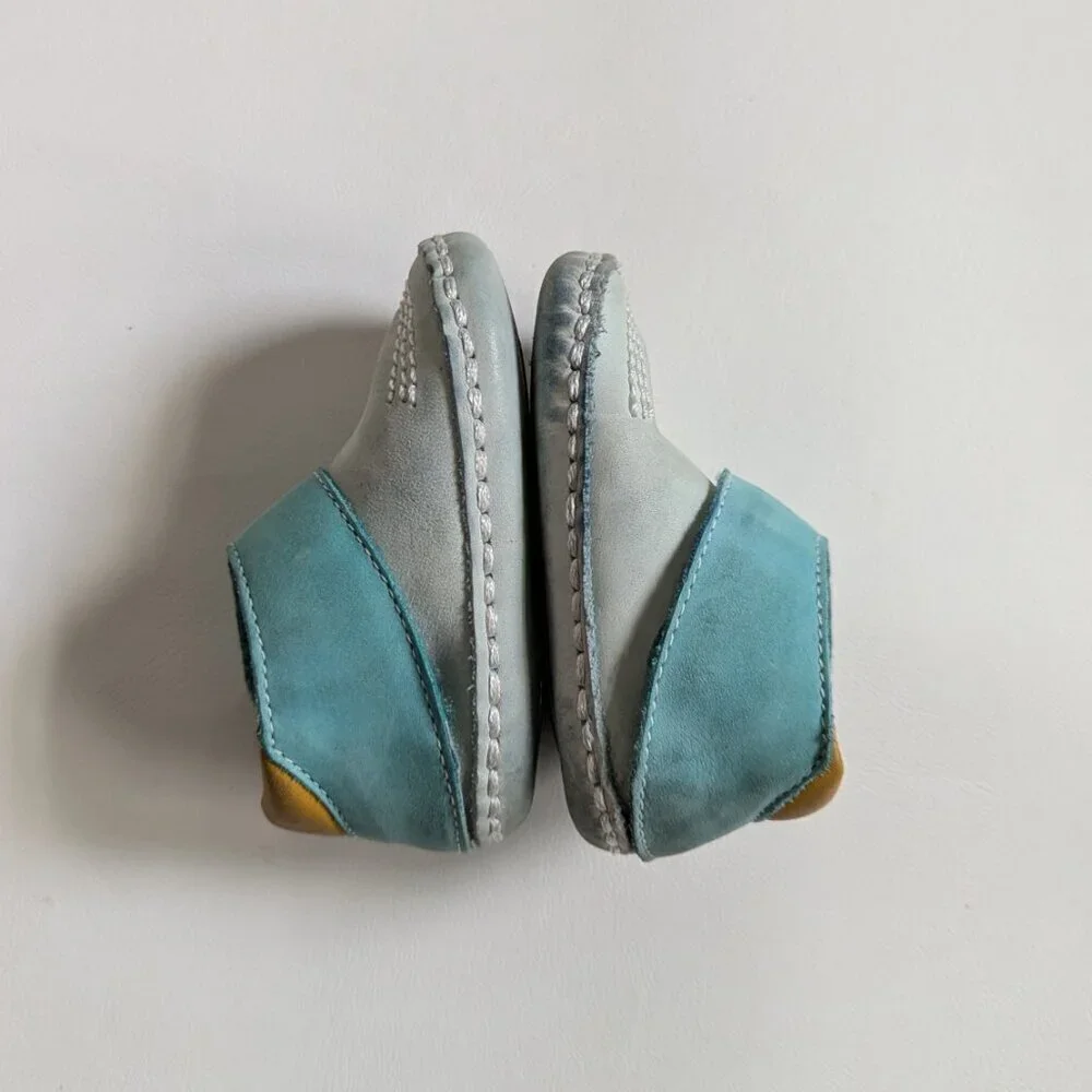Kickers Boy's Leather Baby Shoes 6 Months/Size U.S. 3 Blue